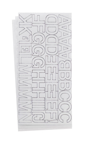 Westcott LetterCraft Permanent Vinyl Lettering Helvetica 1-Inch, White (15861), single