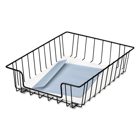 Fellowes Workstation 3" Letter Desk Tray Organizer, Wire, Black (60112)