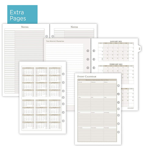2021 Daily Planner Refill by AT-A-GLANCE, 12010 Day-Timer, 5-1/2" x 8-1/2", Size 4, One Page per Day (481-125-21)