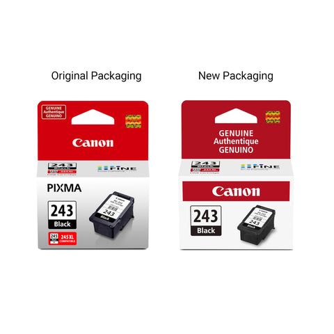 Canon PG-243 Genuine Black Ink Cartridge, Compatible with iP2820, MX492, MG2420/2520/2920/2922/2924/3020/2525, TS3120/302/302a/202/4520/3320