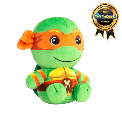 Club Mocchi-Mocchi- Teenage Mutant Ninja Turtles Plush - TMNT Michelangelo Plushie - Ninja Turtle Stuffed Animal Toys and Room Decor - Plush Collectible TMNT Figures - 6 inch