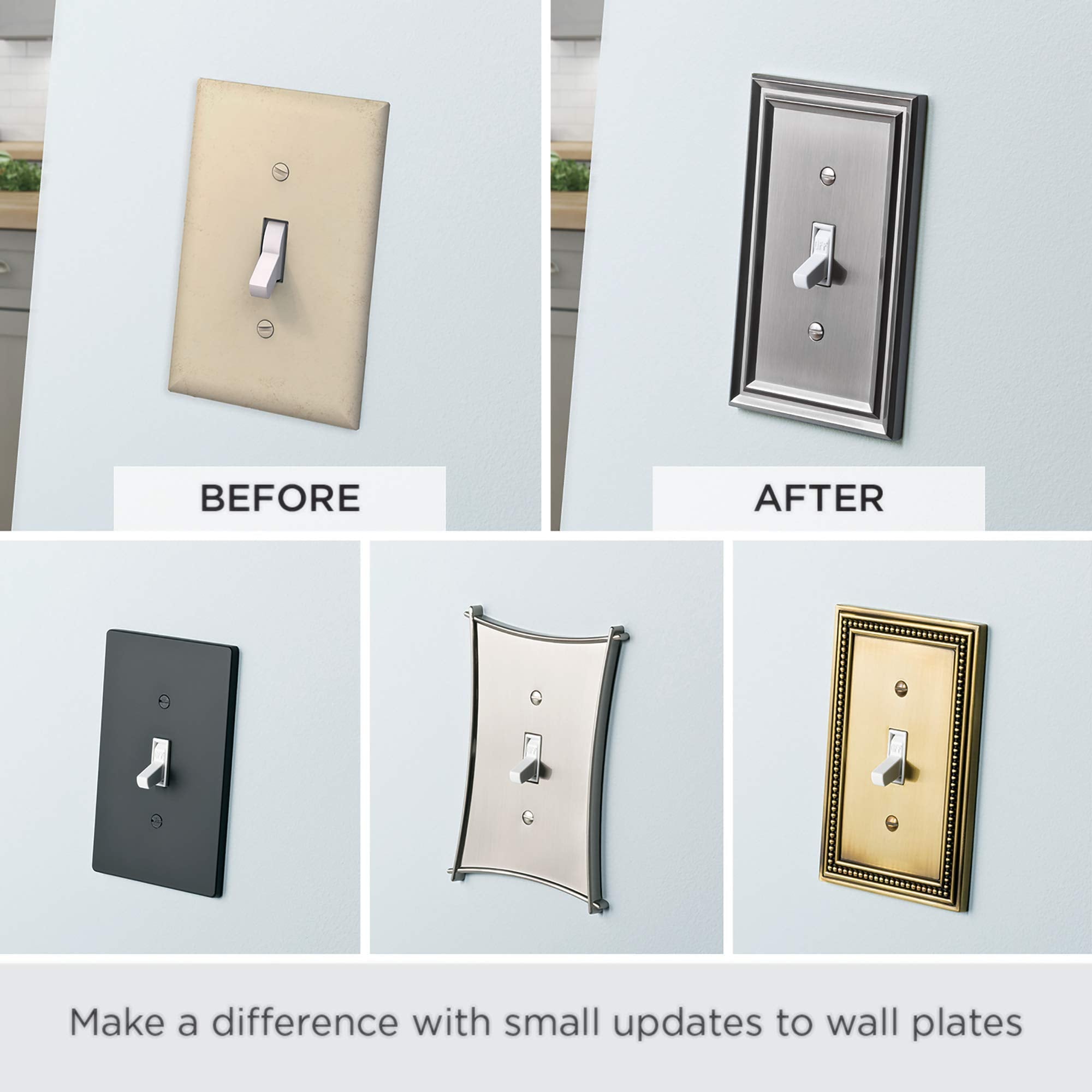Franklin Brass Classic Beadboard (3-Pack) Outlet Covers Pure White 1-Gang Wall Plate Single Duplex Switch Plates Electrical Guard W35266V-PW-C