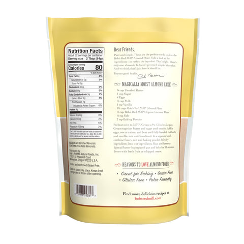 Bob's Red Mill Blanched Almond Flour, Finely Sifted - 16 Ounce (Pack of 1) - Non-GMO, Gluten Free, Paleo, Vegan, Keto Friendly