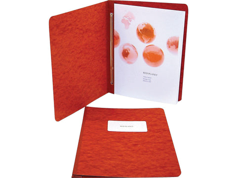 ACCO PRESSTEX Report Cover, Side Bound, Tyvek Reinforced Hinge, 8.5 Inch Centers, 3 Inch Capacity, Letter Size, Executive Red (A7025079A)