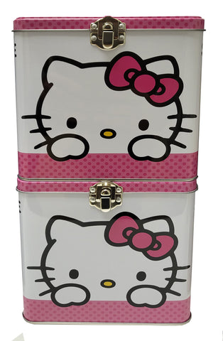 The Tin Box Company XL Storage Tin with Handle, Hello Kitty