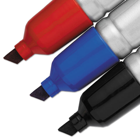 Sharpie 15674PP King Size Markers Chisel Tip Blue/Red/Black 4/Set