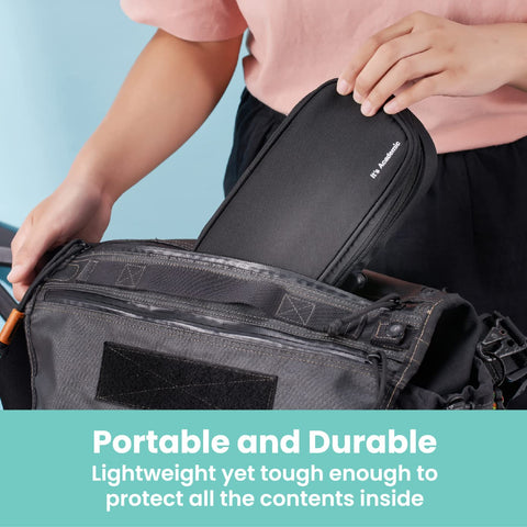 It's Academic Locking Pencil Case, for Office & School Supplies, Travel Organizer Bag, Compact, High Capacity, Light Weight, Black