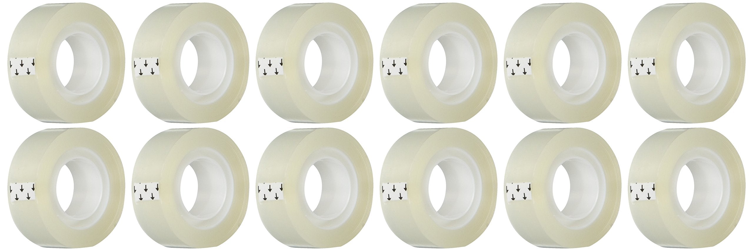 Business Source All-Purpose Transparent Glossy Tape (43575) (Pack of 12)
