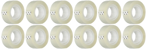 Business Source All-Purpose Transparent Glossy Tape (43575) (Pack of 12)
