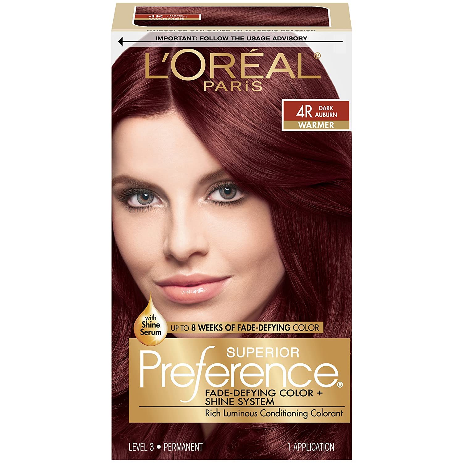 L’Oreal ParisSuperior Preference - 4R Dark Auburn (Warmer) 1 Each (Pack of 4)