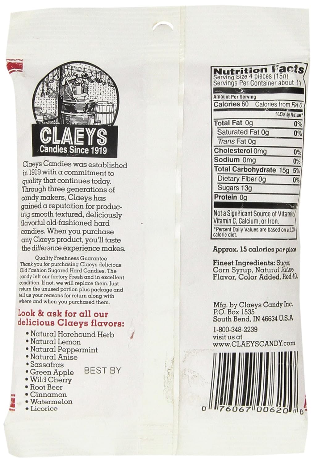 Claey's Natural Anise Drops -6oz