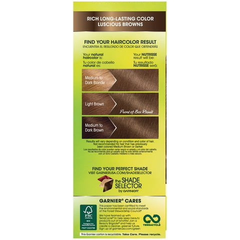 Garnier Nutrisse Nourishing Hair Color Creme, 61 Light Ash Brown (Mochaccino) (Packaging May Vary)