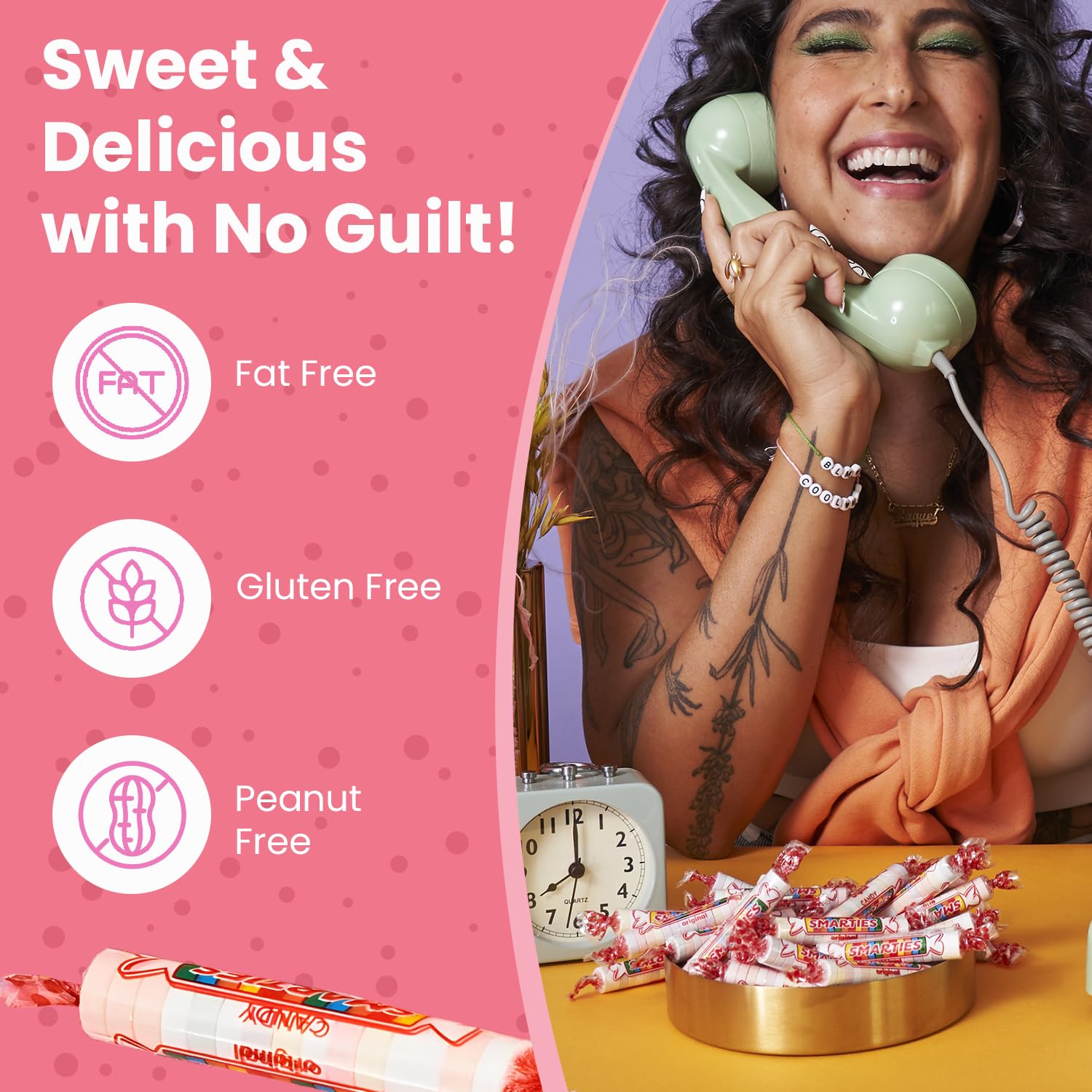 Smarties Candy Bulk Rolls Original Flavor - Gluten & Vegan Free - Classic Sweetness From Family Owned Company Since 1949, Peanut & Dairy Free - Perfect Halloween Candy - 5 oz Bag (Pack of 3)