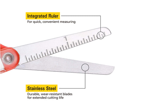 Stanley 5” Kids Scissors, Blunt Tip, Safety, Comfortable, For Left and Right Handed Use, For Office School Student Crafts, Assorted Colors, 2 Pack