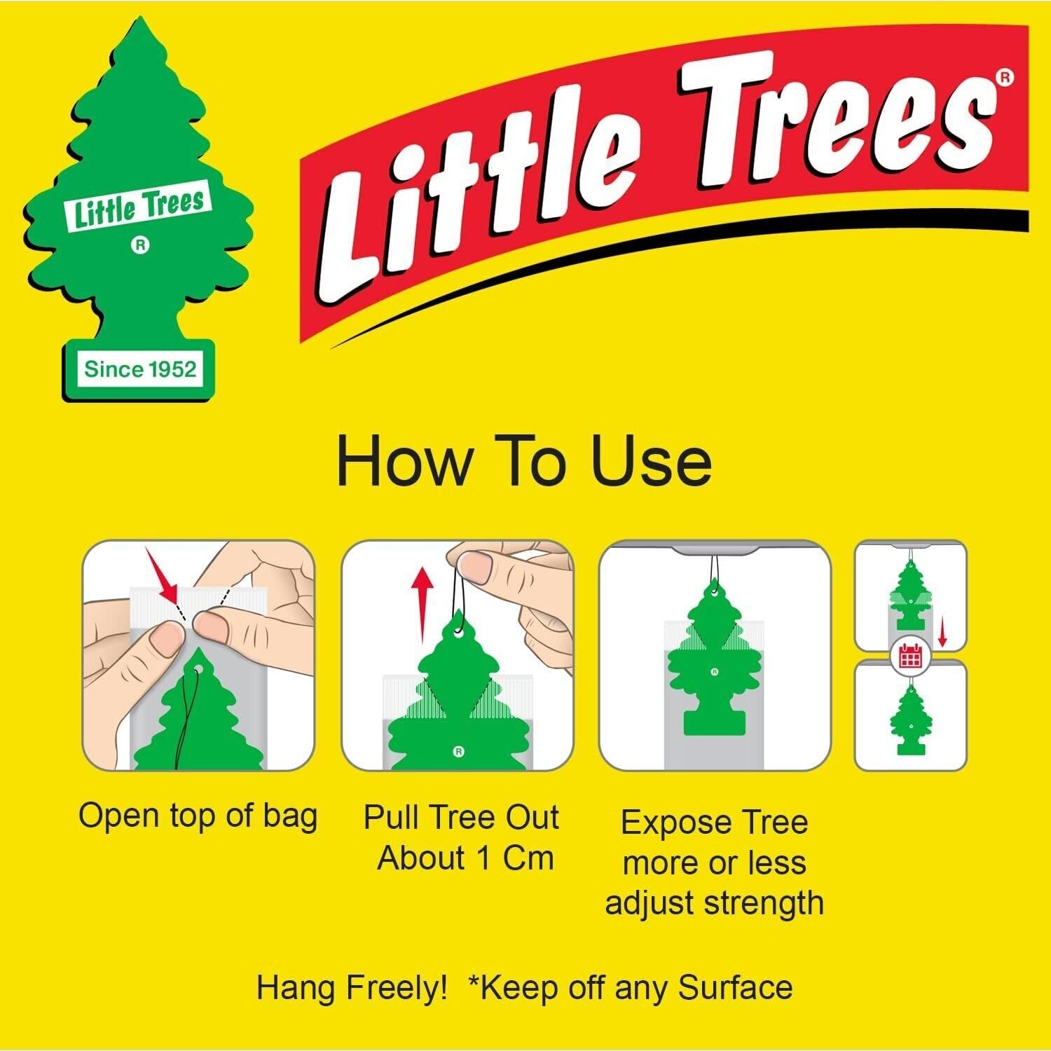 LITTLE TREES Car Air Freshener | Hanging Paper Tree for Home or Car | Wild Cherry | Single Tree per Package
