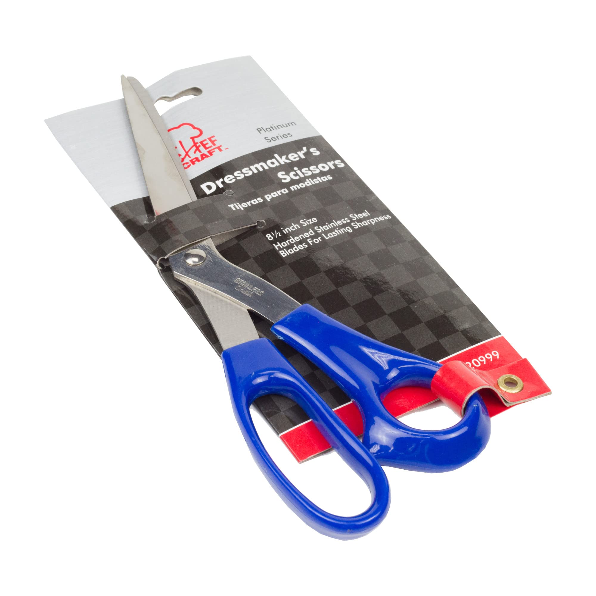Chef Craft Dressmakers Stainless Steel Fabric Scissors, 8.5 inch, Blue