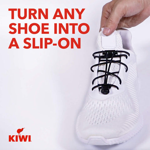 KIWI Sneaker No-Tie Shoe Laces, Blue N' White, One Size Fits All, 1 Pair
