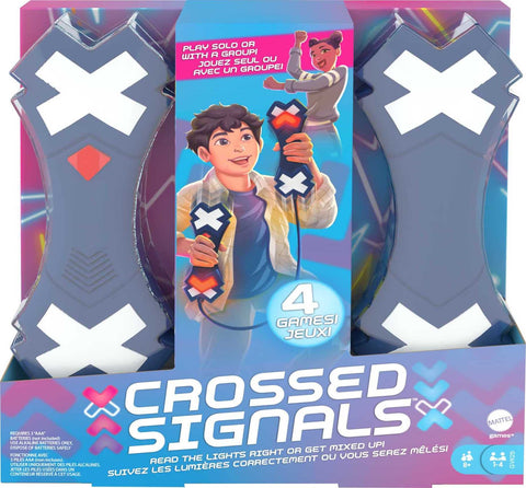 Mattel Crossed Signals Electronic Game with Pair of Talking Light Wands, Play Solo or with Up to 4 Players 8 Years & Older
