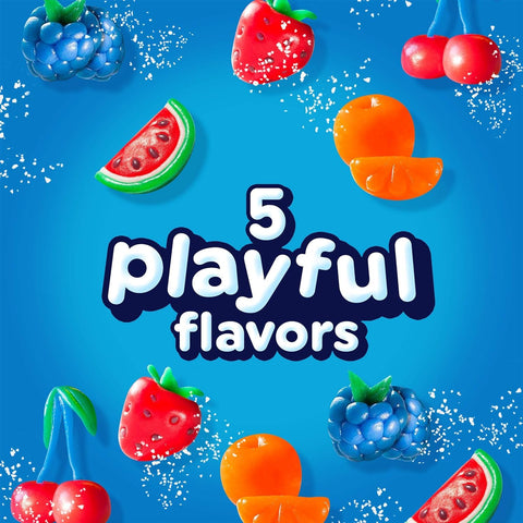 Airheads Candy, Soft Filled Bites, Assorted Fruit Flavors, Stand Up Bag, Party, Pantry, 9oz Bag, Box of 12 Bags