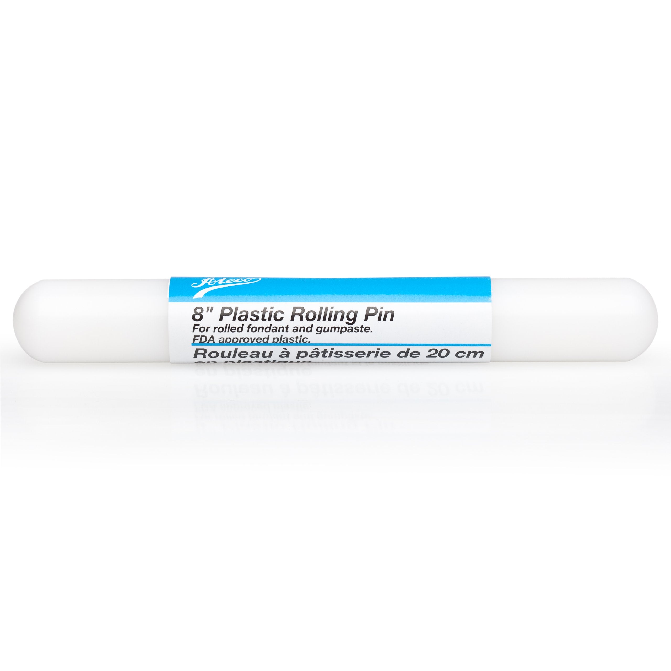 Ateco Fondant and Gum Paste Rolling Pin, Non-stick Food Grade Plastic, 8-Inches Long