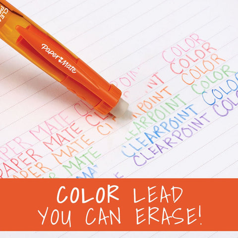 Paper Mate Clearpoint Color Lead Mechanical Pencils, 0.7mm, Assorted Colors, 2 Count