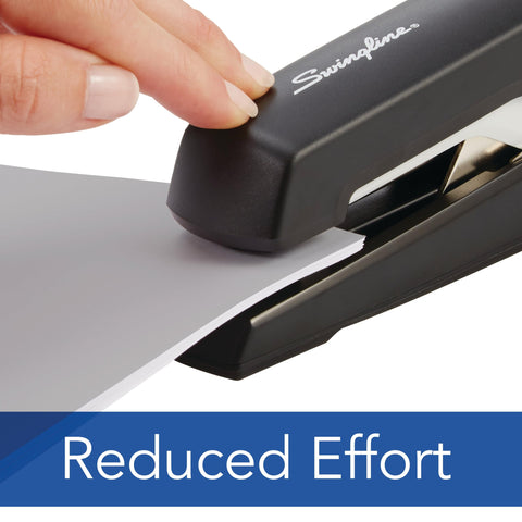 Swingline Stapler, Omnipress 30 Stapler, "Press Anywhere for Easier Use", 30 Sheet Capacity, Black/Gray (5000585A)