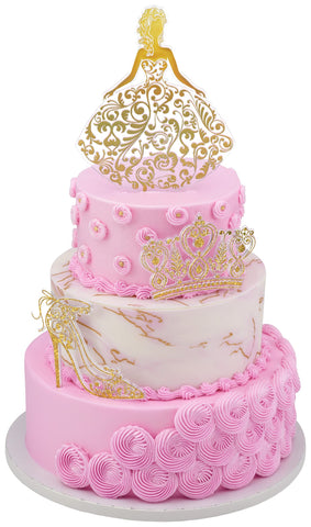 DecoPac QUINCEANERA Cake Decorating Kit, XL-GOLD Cake and Cupcake Toppers for Girls Sweet 15 Birthdays and Parties, Quince Años