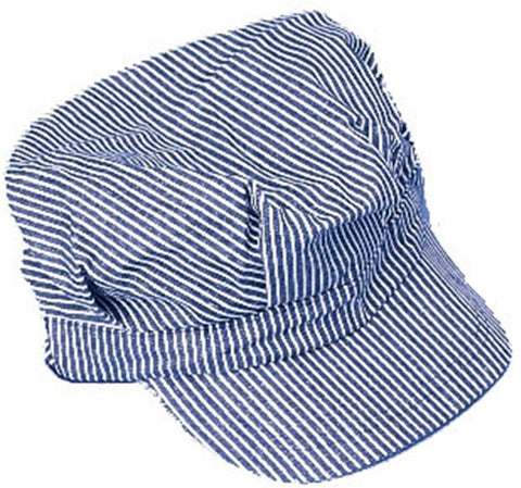 Engineer Hat - Blue and white stripes