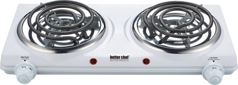 Better Chef Basic Countertop Burner | Enamel Exterior | Rubber Feet | Variable Temp (Double)