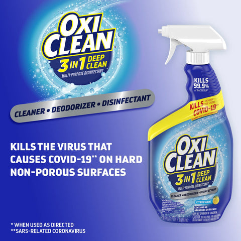 OxiClean 3-in-1 Deep Clean Multi-Purpose Disinfectant, 30 oz