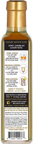 Floral Elixir Co. - All Natural FLOWER Syrup for Cocktails & Sodas, 8.5 oz (Kashmiri Saffron)