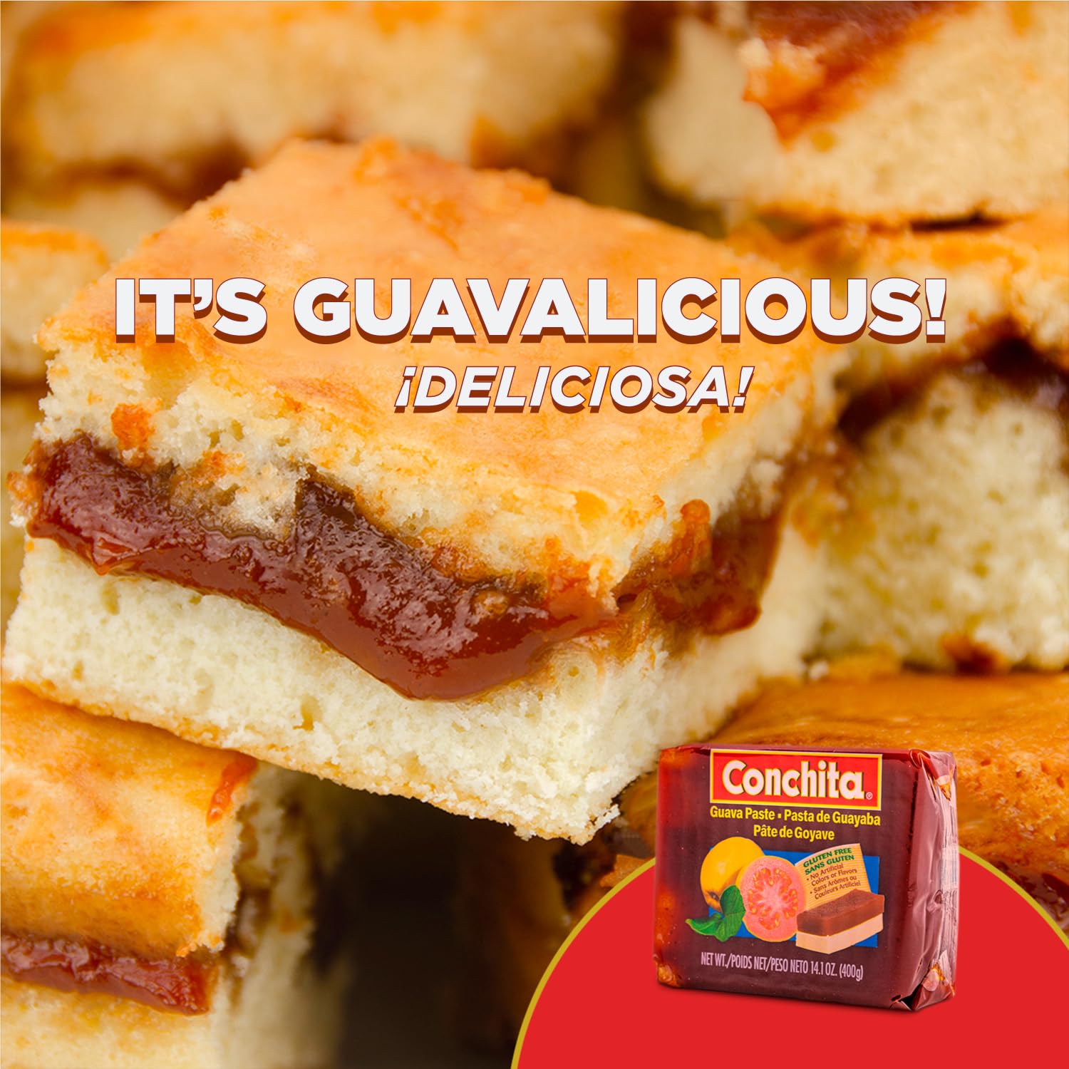Conchita Guava Paste, 14.1 oz - Authentic Caribbean Flavor, Versatile Guava Spread for Snacks and Treats (Pack of 1)