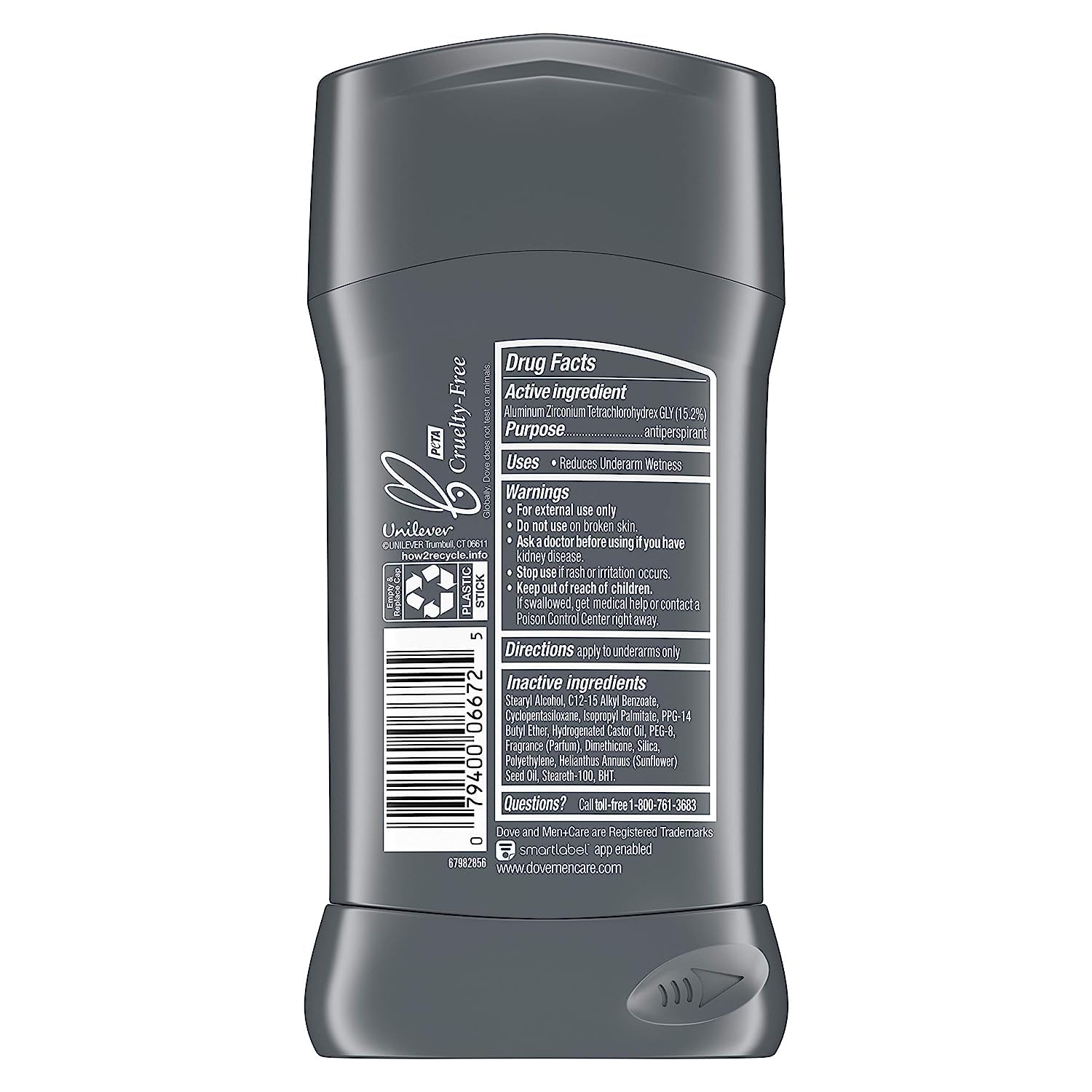 Dove Men + Care 48 Hour Antiperspirant Stick, Non-Irritant, Extra Fresh, 2.7 Ounces, Pack of 7