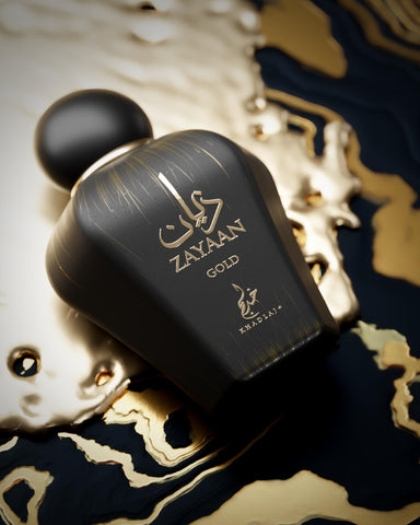 Khadlaj Zayaan Gold – Spicy, Fruity, Aromatic, Amber – Eau de Parfum Spray Long-Lasting Fragrance for Men, 3.4 Ounce / 100ml