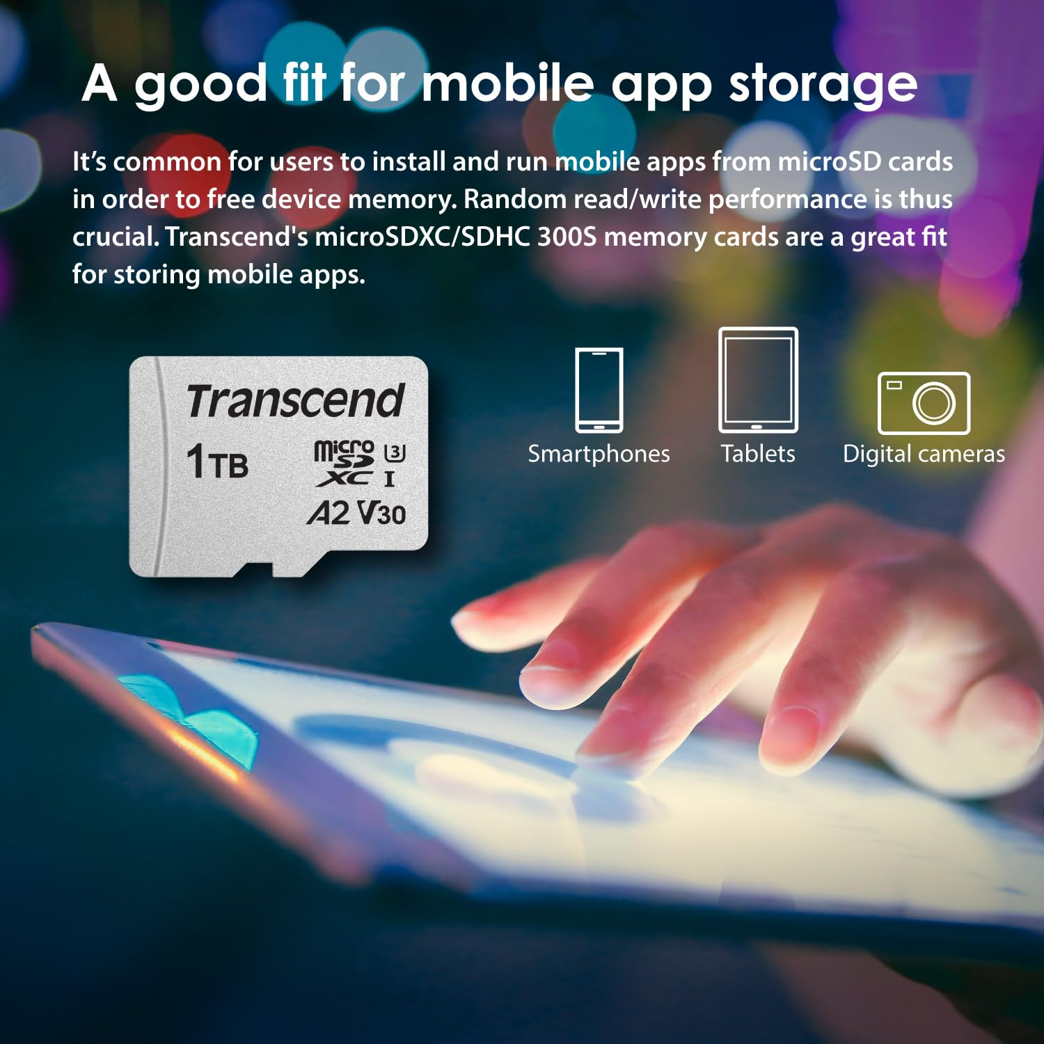 Transcend 128GB microSDXC Micro SD Card A1 V30 UHS-I U3 C10, Up to 100MB/s, 4K UHD Video Memory Card for Nintendo-Switch/Steam Deck/ROG Ally/MSI Claw/GoPro/DJI/Insta360/Action Camera