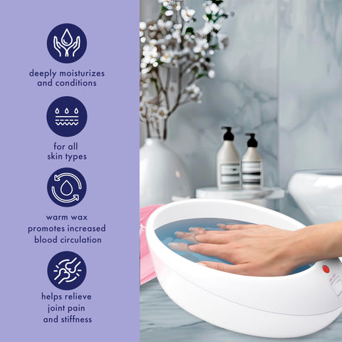 True Glow by Conair Paraffin Wax Machine for Hand and Feet - Paraffin Bath for Hands - Includes 1lb. Moisturizing Paraffin Wax - Pink