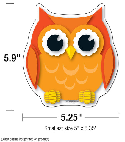 Carson Dellosa 36-Piece Colorful Owl Bulletin Board Cutouts, Colorful Owl Cutouts for Bulletin Board, Bird Classroom Décor, Owl Classroom Décor, and Bulletin Board Decorations