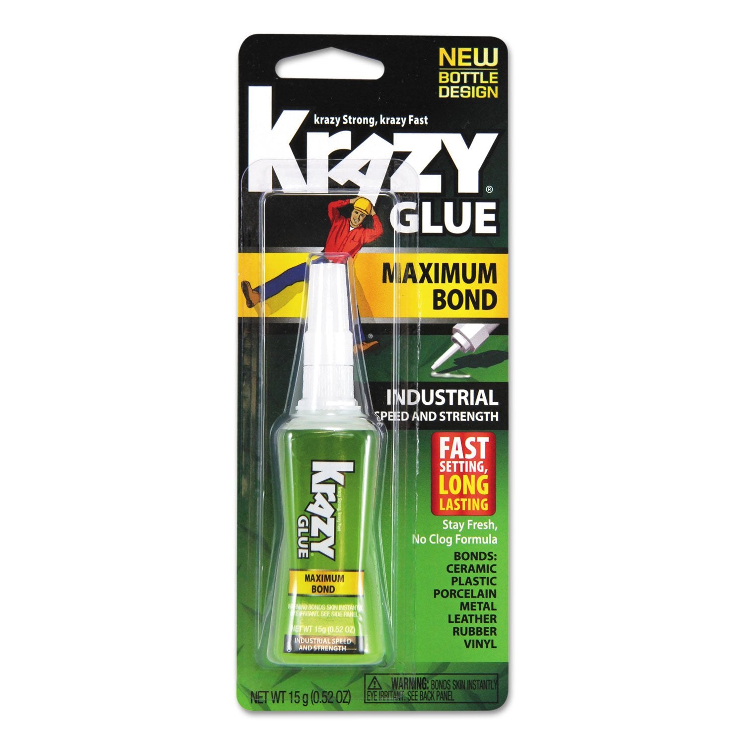 Elmer's KG48948MR Krazy Glue(R) Maximum Bond Industrial Formula-15g, No Size