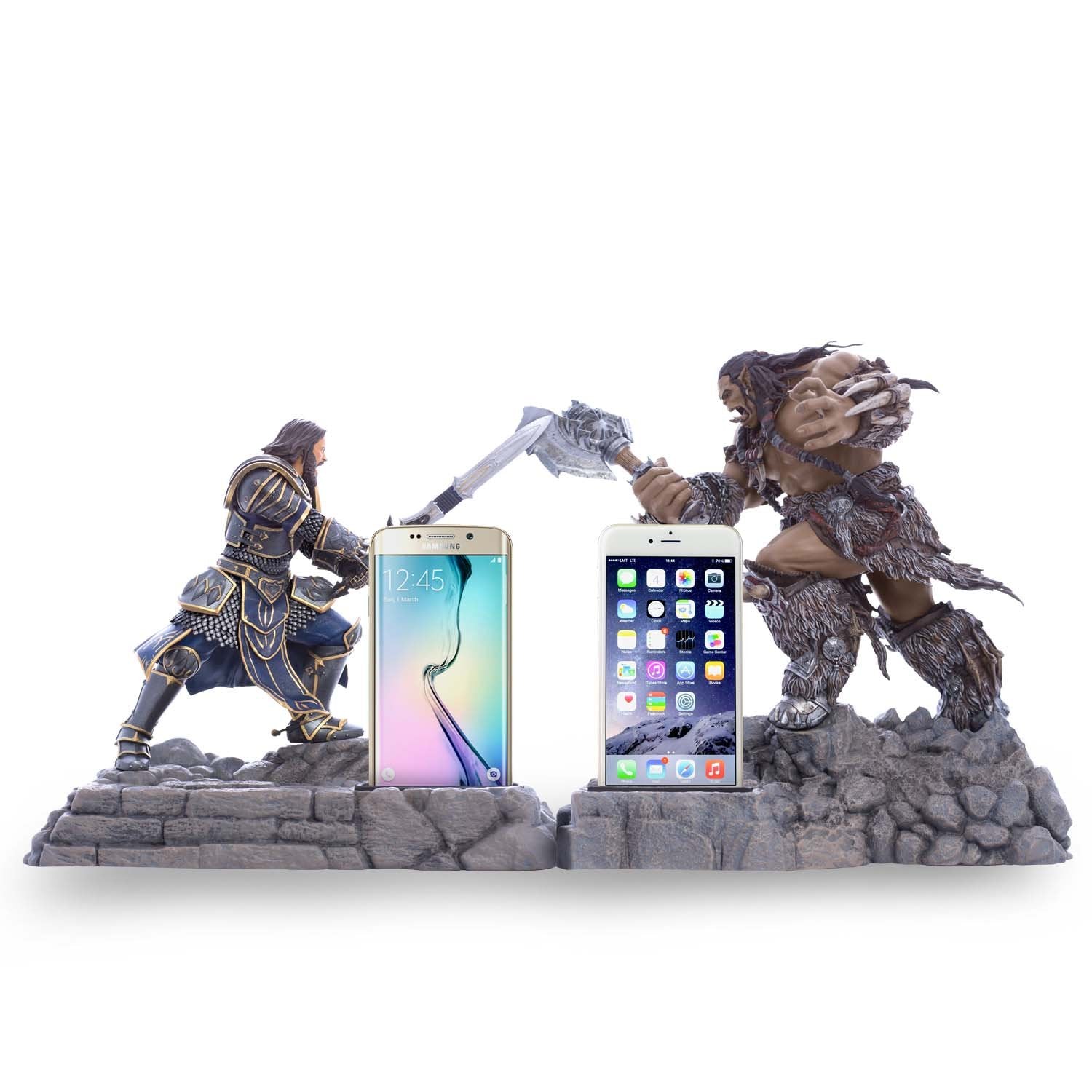 Swordfish Tech Warcraft, Lothar Statue Phone Charging Dock - Warcraft Movie Official Licensed