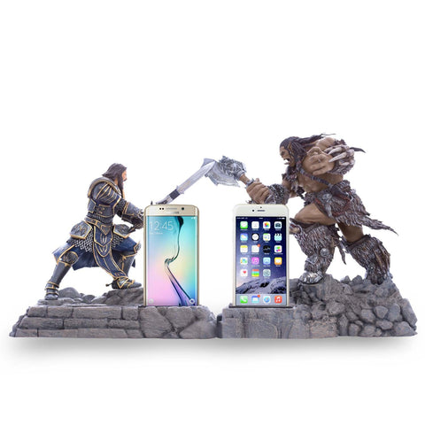 Swordfish Tech Warcraft, Lothar Statue Phone Charging Dock - Warcraft Movie Official Licensed
