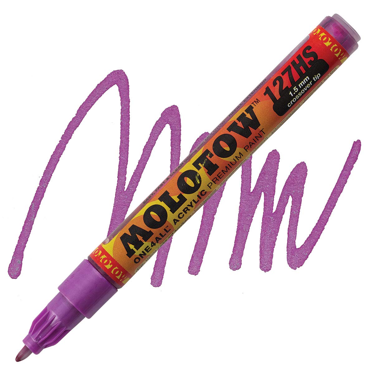 MOLOTOW ONE4ALL Acrylic Paint Marker, 1.5mm, Metallic Pink, 1 Each (127.503)