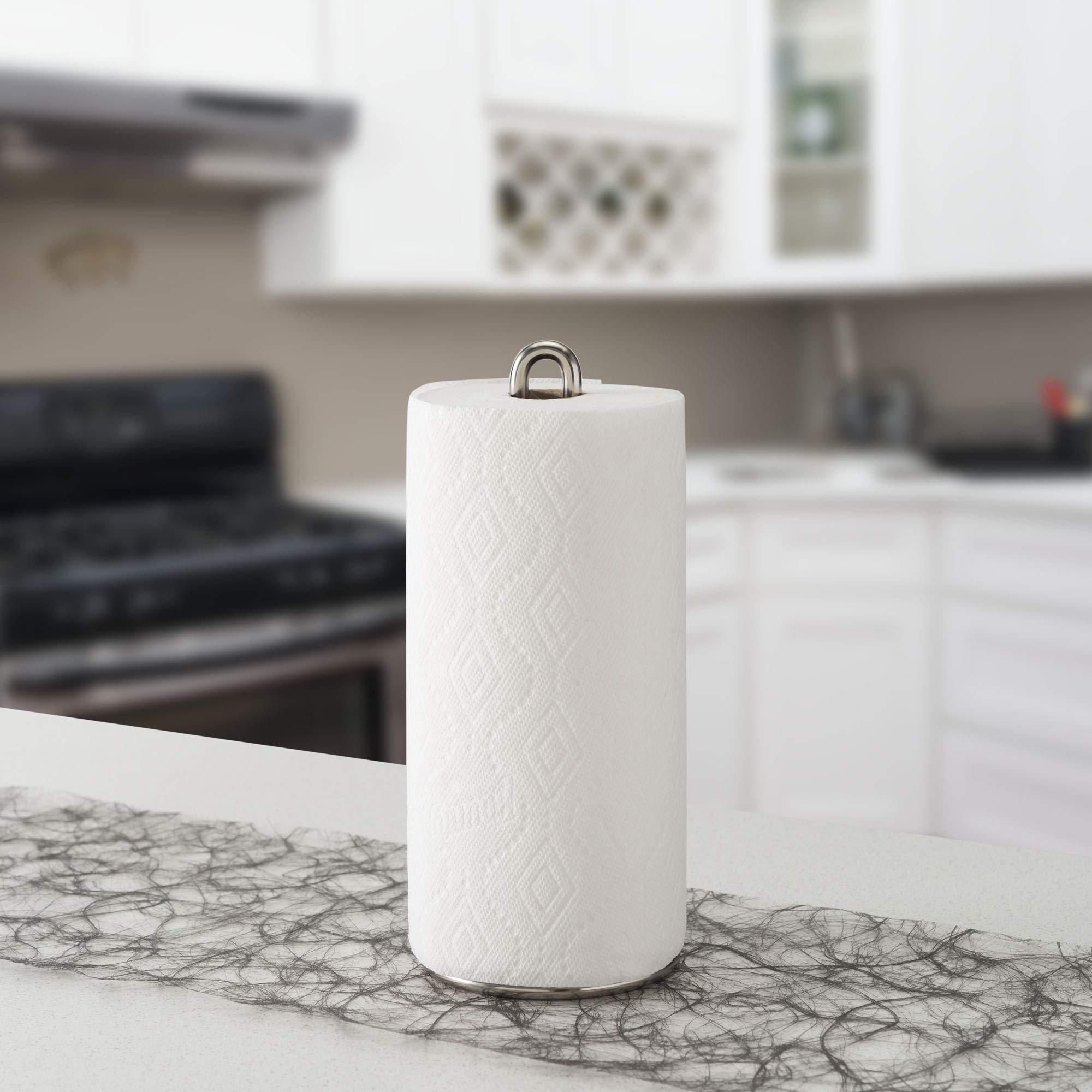 Home Basics Simplicity Collection Paper Towel Holder, Satin Nickel