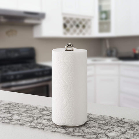 Home Basics Simplicity Collection Paper Towel Holder, Satin Nickel