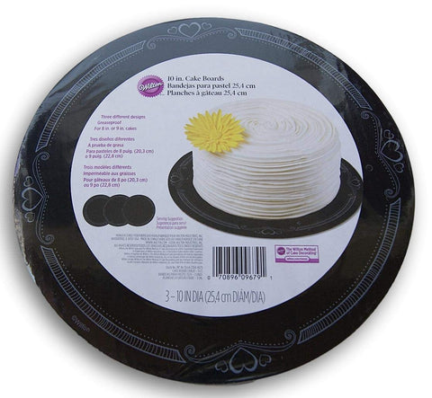 Wilton 10 Inch Cake Boards for 8 or 9 Inch Cakes - 3 Count
