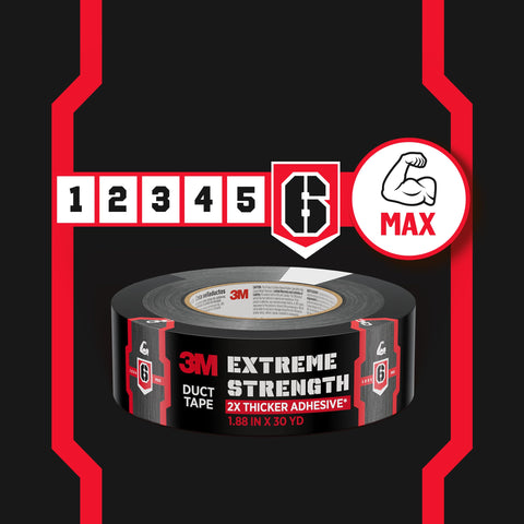 3M Extreme Strength Duct Tape, 1.88 in x 30 yd, Heavy Duty, with Super Tough Woven Material, Great for Bundling Large Loads, Reinforcing and Patching, Suitable for Long Lasting Repairs (2830)