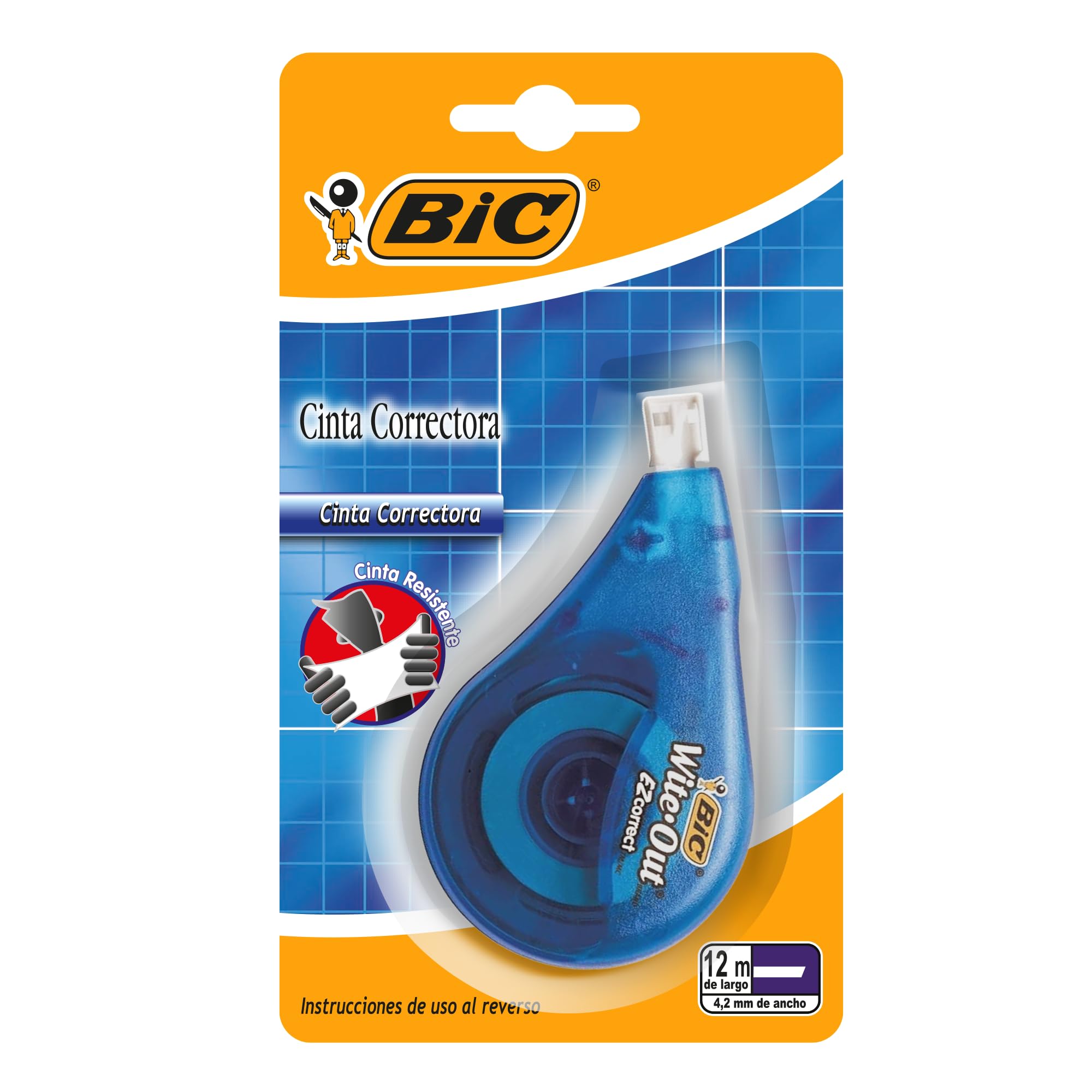 BIC Wite-Out Brand EZ Correct Correction Tape, 39.3 Feet, 1-Count Pack of white Correction Tape, Fast, Clean and Easy to Use Tear-Resistant Tape Office or School Supplies