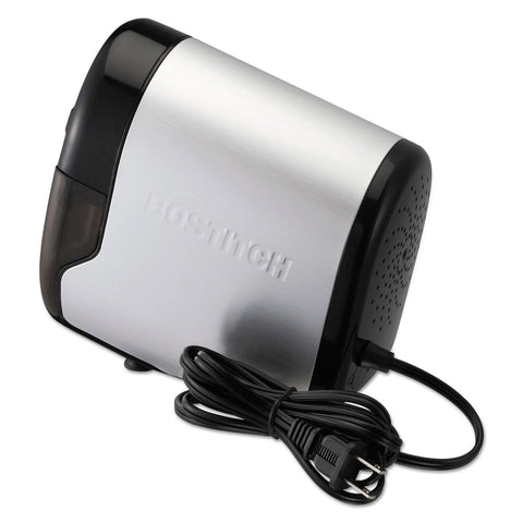 Bostitch Office QuietSharp Electric Pencil Sharpener, Heavy Duty Classroom or Office Use, Size Selector with 6 Different Sizes, Silver/Black