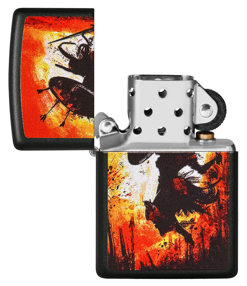 Zippo Warrior Sword and Shield Black Matte Pocket Lighter