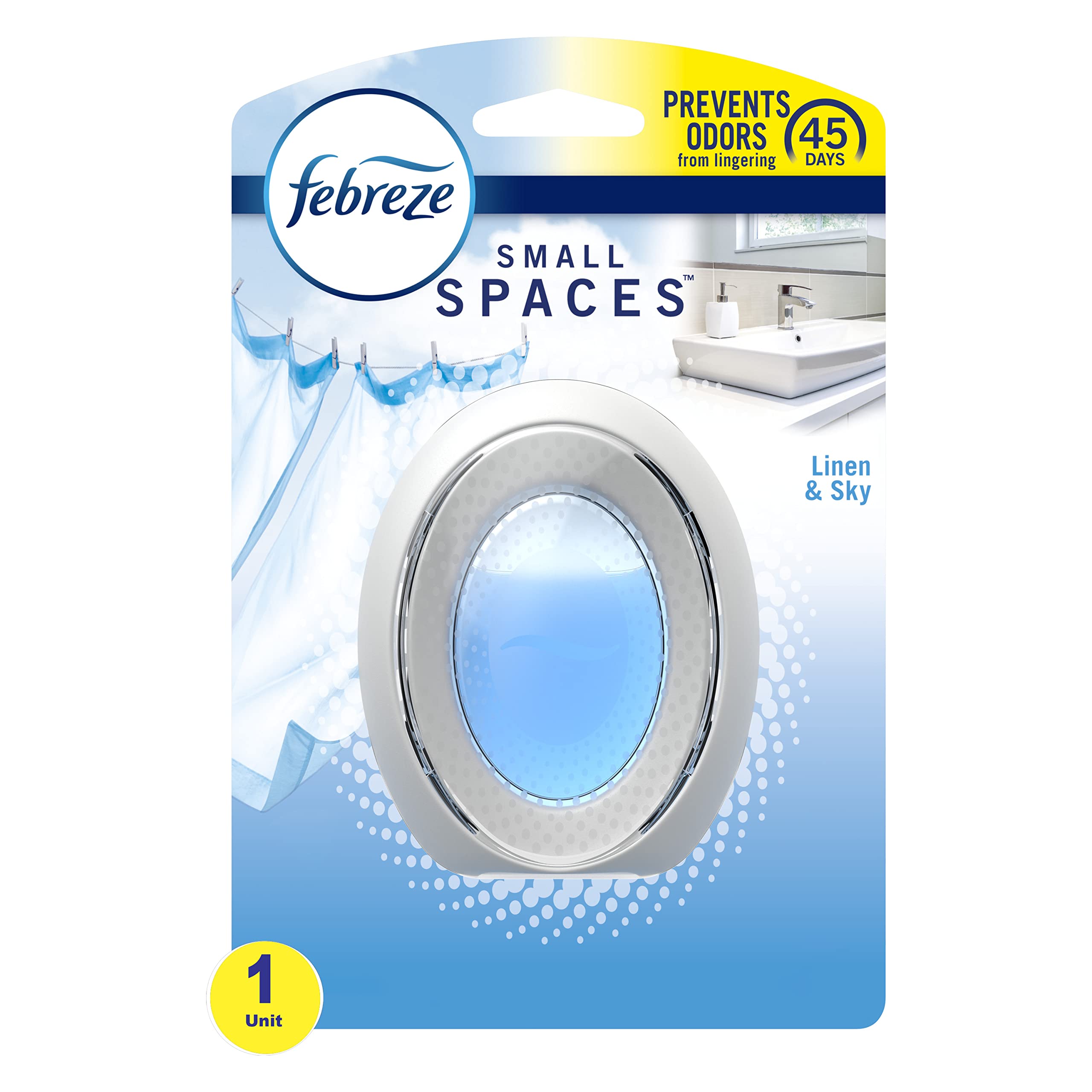 Febreze Odor-Fighting SMALL SPACES Air Freshener, Linen & Sky, 1 count