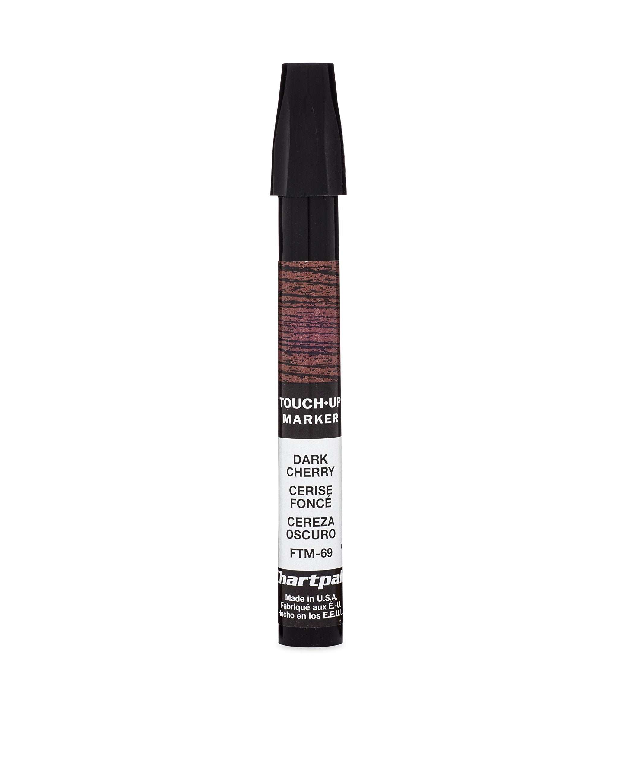 AD Marker Chartpak Wood Frame Touch-Up Marker, Tri-Nib, Dark Cherry, 1 Each (FTM69)